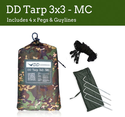 DD Hammocks - DD Tarp 3x3 - MC - Lightweight
