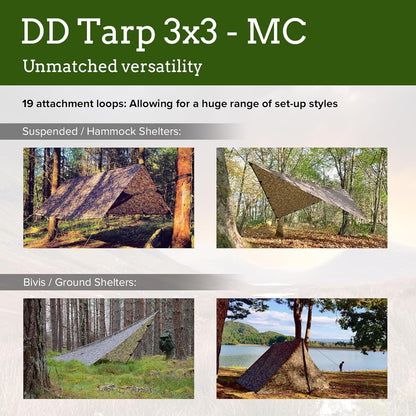 DD Hammocks - DD Tarp 3x3 - MC - Lightweight
